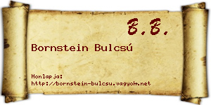 Bornstein Bulcsú névjegykártya