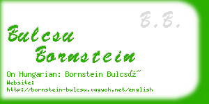 bulcsu bornstein business card